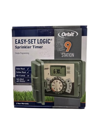 Orbit 57899 9-Zone Easy-Set Logic Indoor/Outdoor Sprinkler Timer OPEN BOX - Picture 1 of 7