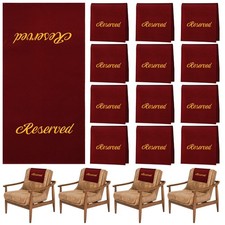 Tatuo 12 Pieces Reserved Seating Signs for Chairs 22 Inch Reserved Signs for ...