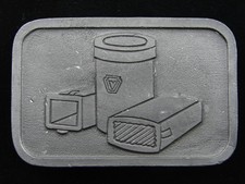 RE03112 VINTAGE 1970s  UNKNOWN MISCELLANEOUS  DESIGN PEWTER BELT BUCKLE