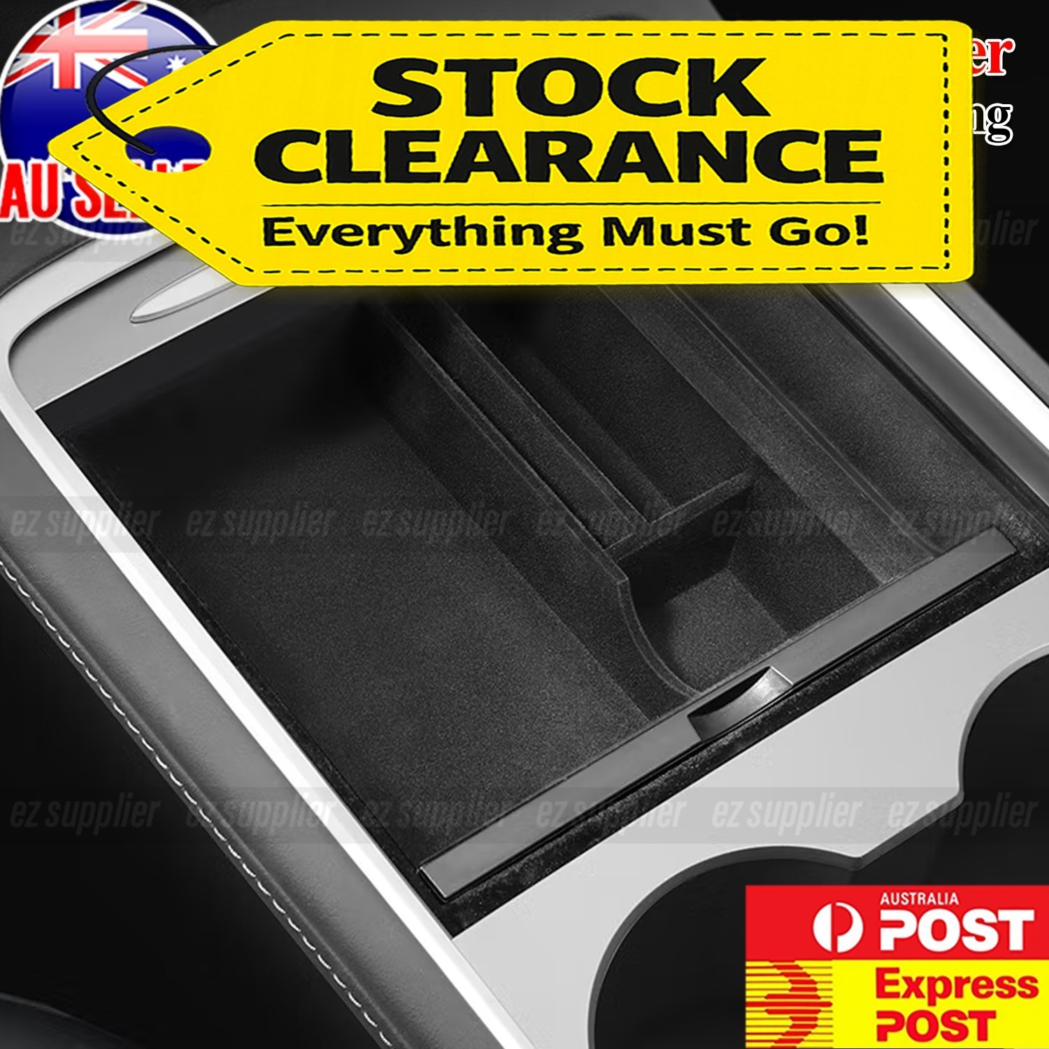 Tesla Model 3/Y 21-22 Center Console Organiser Armrest Fabric Finish Tray HOT