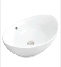 Karran USA VC-301 Valera 22-7/8" Oval Vitreous China Vessel - White