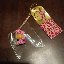 Hello Kitty Strap with Leopard Ribbon Pink Brown Unused