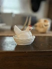 VTG Westmoreland Small Hen On Nest White Milk Glass Dish