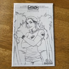 Fathom Prelude #1 Michael Turner Exclusive B/W Ale Garza Sketch variant 2005
