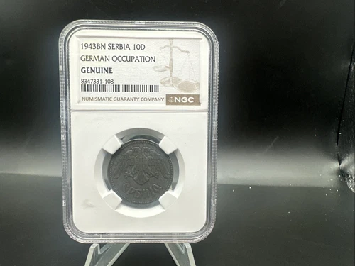1943BN 10 Dinara - Serbia-  German Occupation -  NGC Genuine - 108