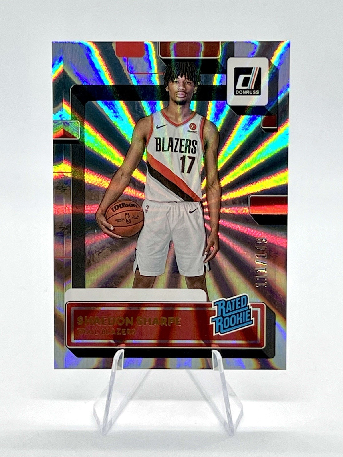 Shaedon Sharpe 2022-23 Panini Donruss Rated Rookie Holo Laser /149 #207 RC