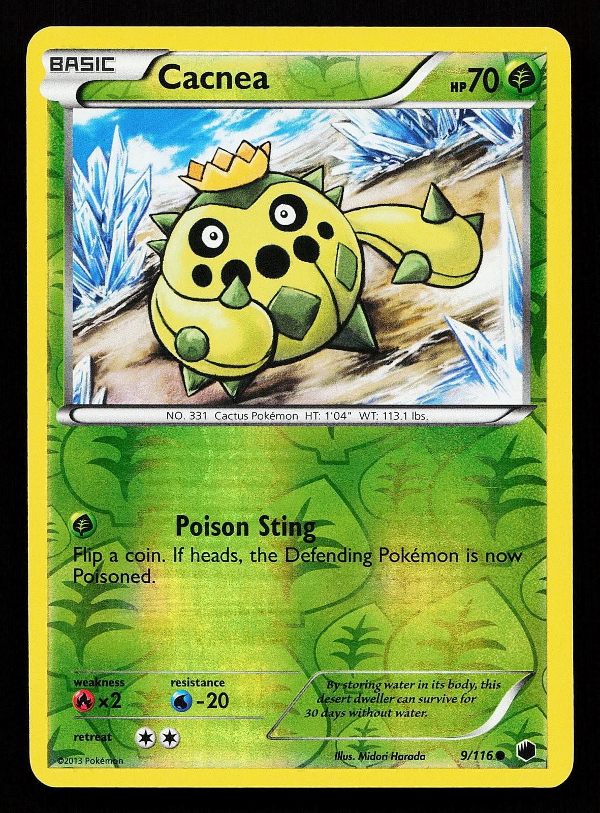 Cacnea 9/116 Reverse Holo Common Plasma Freeze Pokemon Card
