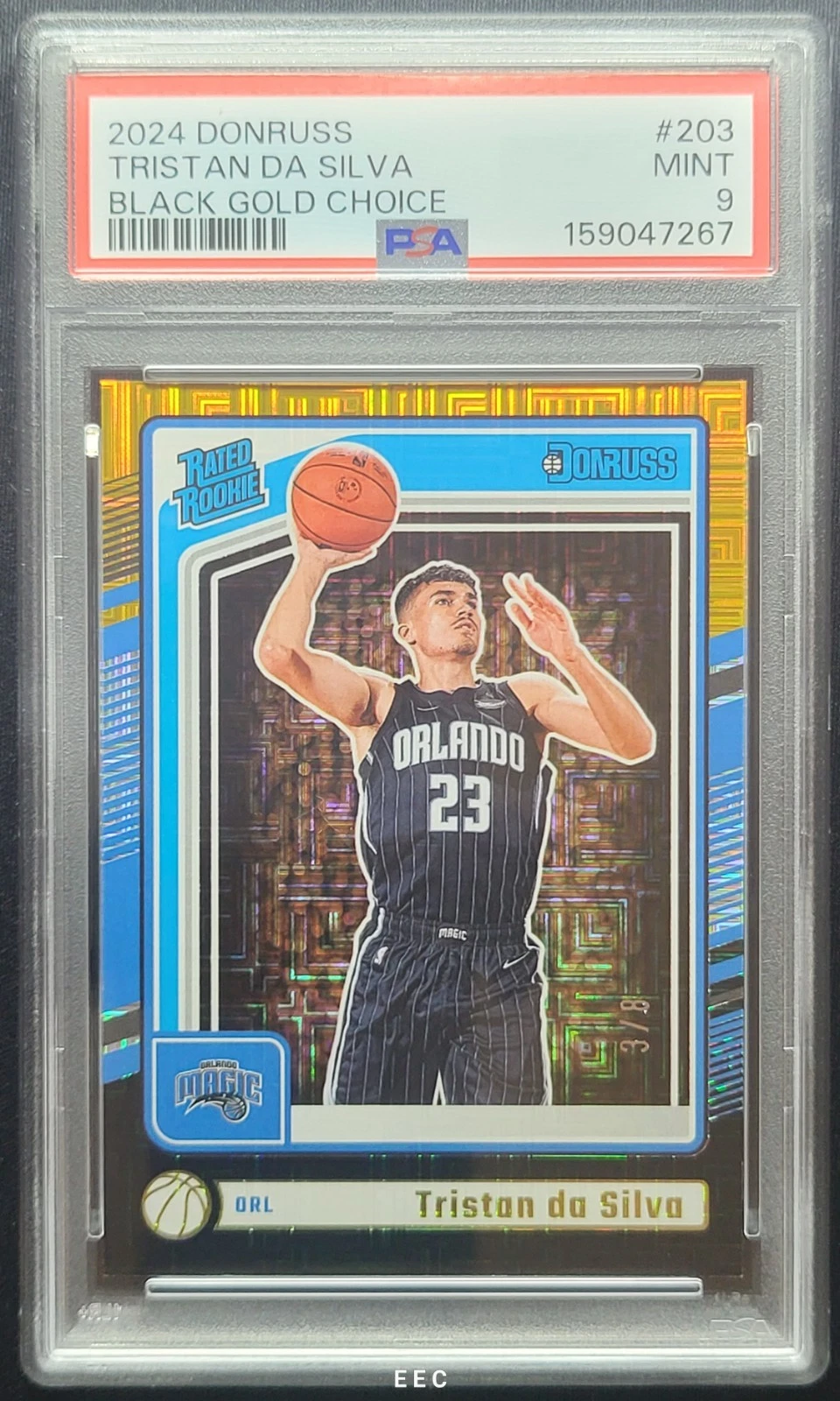 2024 PANINI DONRUSS 203 TRISTAN DA SILVA BLACK GOLD CHOICE SP /8