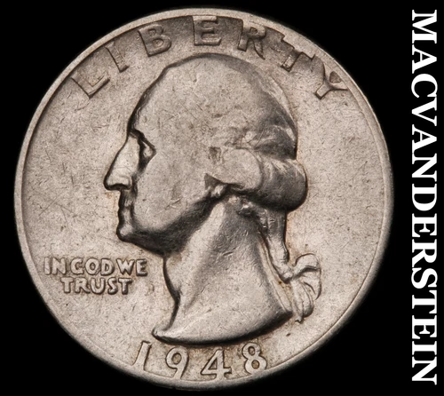 1948-S Washington Quarter- Silver- Scarce Better Date No Reserve #J3366