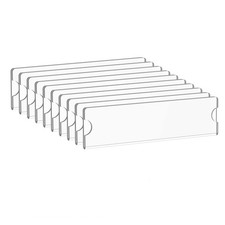Acrylic Wall Name Plate Holder, 2x8 Inch, 10 Pack Clear Acrylic Sign Holder F...