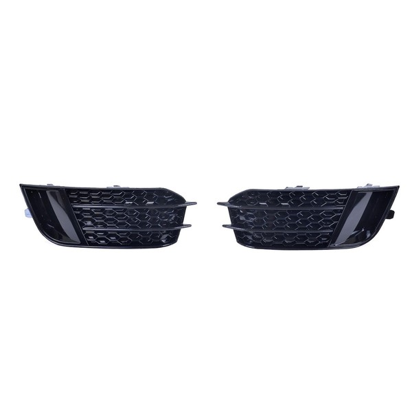 Nebelscheinwerfer Gitter Set Schwarz GläNzend Passend FüR Audi A1 8X 2010-2015-image