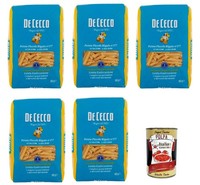 De Cecco Penne Piccole Rigate N.177 Pasta Nudeln 5X500G+Polpa 400G