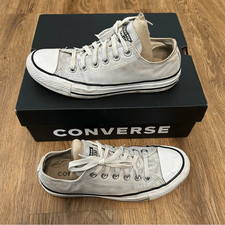Converse all Star Chuck Taylor low top silver glitter lace up shoes sneakers 7