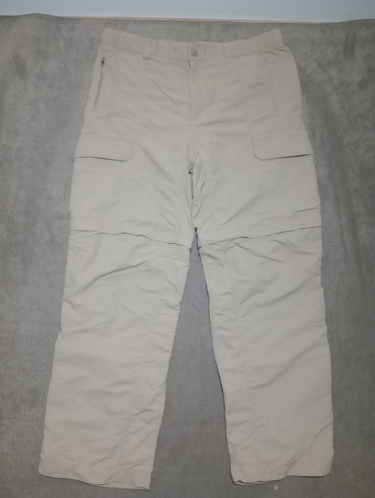 The North Face Convertible Hiking Pants Mens Size XL Beige Outdoors Trail Bush