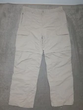 The North Face Convertible Hiking Pants Mens Size XL Beige Outdoors Trail Bush
