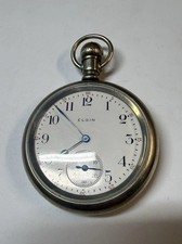 Vintage Elgin Pocket Watch 16s 7j Gr 291 Model 7, Trademark Flipout Case Runs 