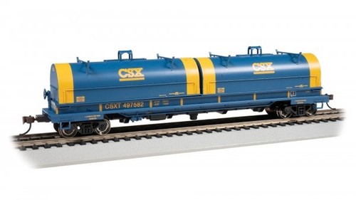 Coche de bobina de acero Bachmann escala HO CSX 55" con carga de bobina de acero #497582 | Condition: New