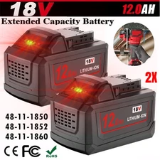 12AH 8AH For Milwaukee For M18 18V Lithium Extended Capacity Battery 48-11-1812