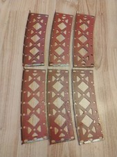 Gilbert Erector Set Part DV 6" Red Painted Steel Flanged Curved Girder Lot of 6
