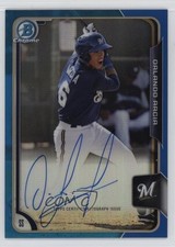 2015 Bowman Chrome Prospects Blue Refractor /150 Orlando Arcia #BCAP-OA Auto 5yd