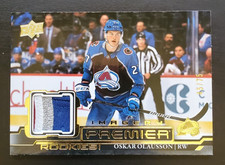 2022-23 Premier Oskar Olausson Premier Imagery Rookies 4 CLR Patch 45/75 Avs