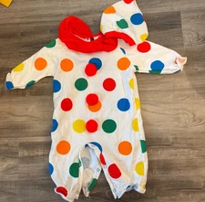 Circo Clown Romper One piece Snap Crotch Halloween Vintage Toddler. Size 12 M