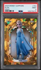2024 Topps Chrome Disney Sapphire Elsa Gold /50 PSA 9