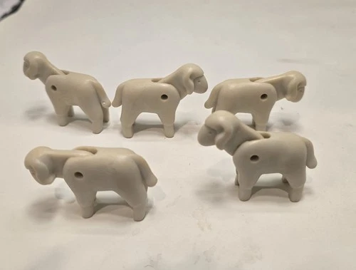 5 Playmobil Vintage Farm Sheep