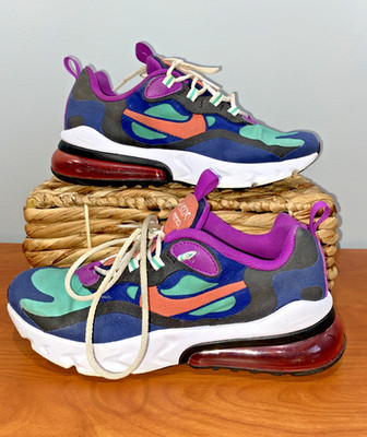 Nike Air Max 270 REACT Youth Size 6.5Y Multicolor Sneaker Shoes BQ0103-402