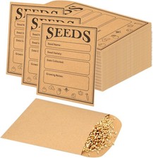 150 Pack Small Seed Saving Envelopes Bulk Blank Paper Coin Packets 4.7x3.1"