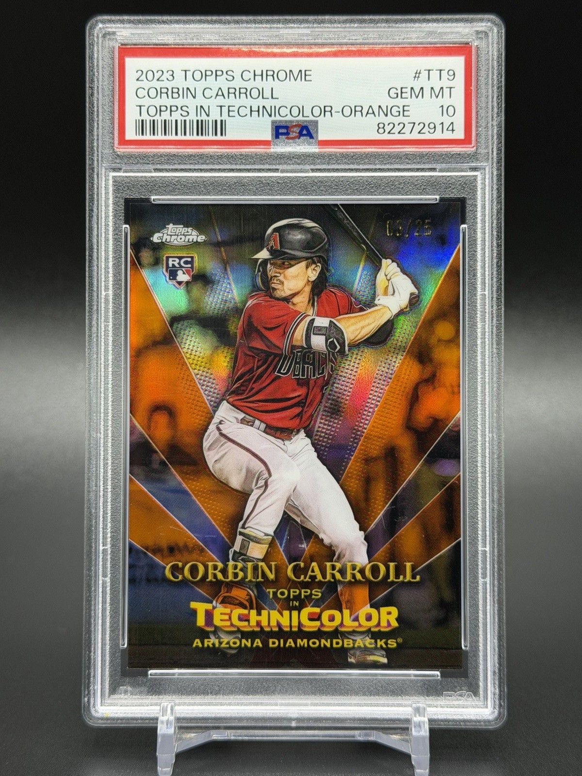 2023 Topps Chrome - Technicolor Corbin Carroll #TT-9 Orange /25 (RC) 💎