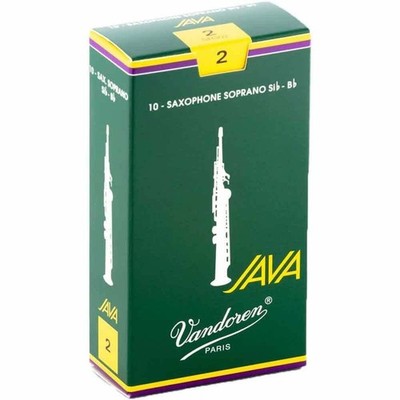 Vandoren Soprano Sax Java Reeds, Strength 2, 10-pack