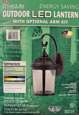 NEW EnviroLite Lighting Outdoor Energy Saving LED Wall Lantern AL