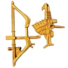 Vintage 1986 MOTU Gold Bow & Dart Gun Playset Part Weapon Accessory Lot He-Man