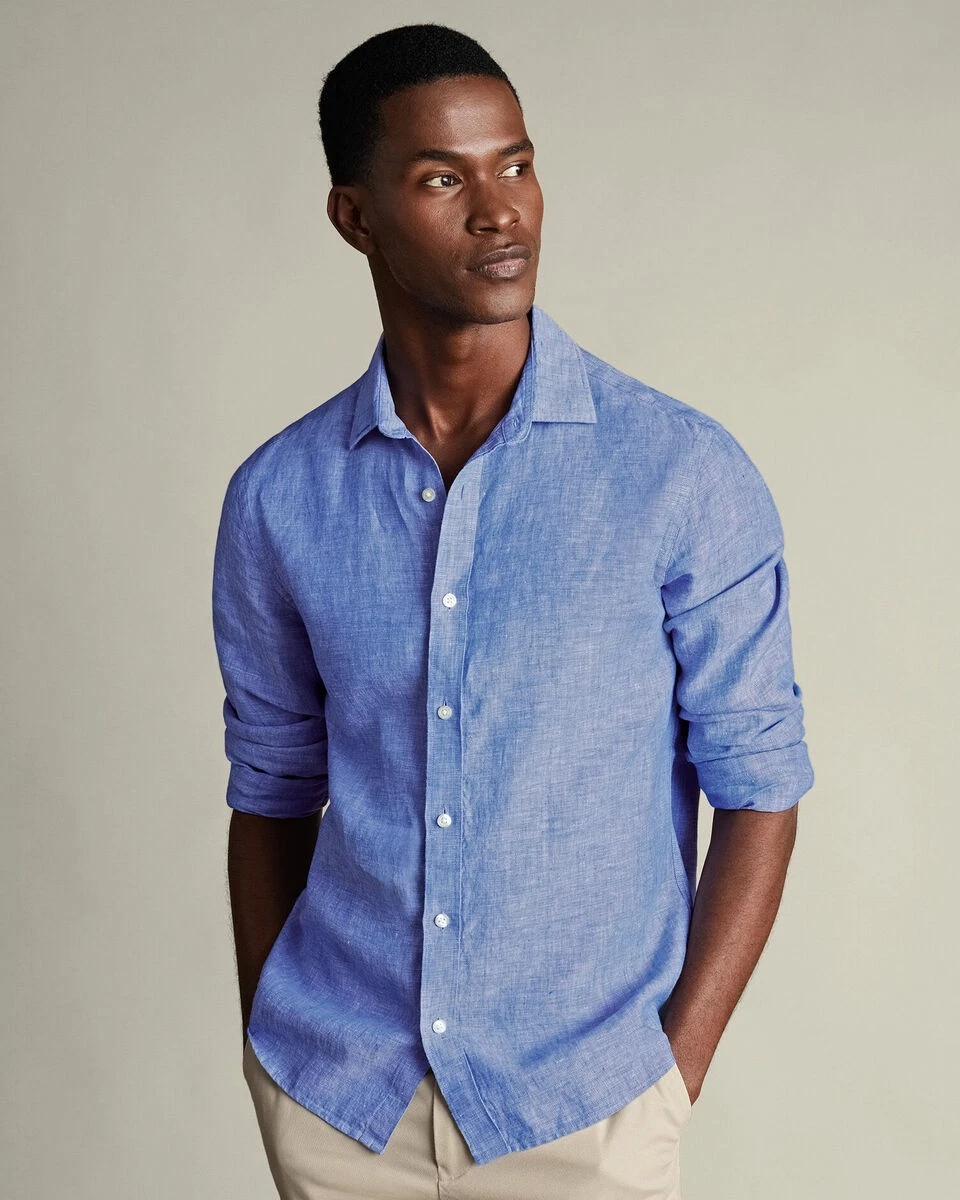 ⭐️CLEARANCE⭐️CHARLES TYRWHITT PURE LINEN LONG SLEEVE SHIRT, COBALT BLUE, NEW
Opens in a new window o