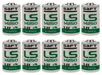 SAFT LS-14250 3.6V Lithium Batteries (10 PCS)