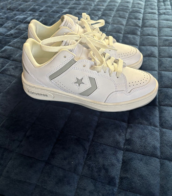 Boys Converse  All Stars -White and Grey -Size 5 1/2 