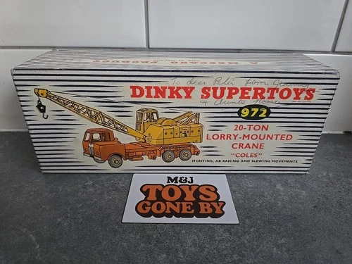 Dinky Super Toys Vintage Diecast Model 972 Coles Lorry Mounted Crane With Box