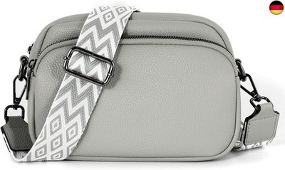 TAN.TOMI Umhängetasche Damen Klein, PU Leder Crossbody Bag Damen Handytasche 