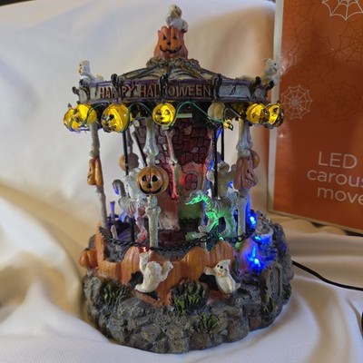 Halloween Led Village Carousel with Motion , Box Size 9''X9''X11'' , 2009