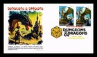 US COVER DUNGEONS & DRAGONS IMPERFORATE FDC COMBO PANDA CACHET