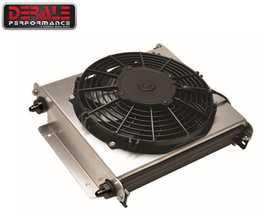 Derale 40 Row Hyper-Cool Extreme Remote Fluid Cooler -6AN 10'' Fan - 13'' x 14.75''