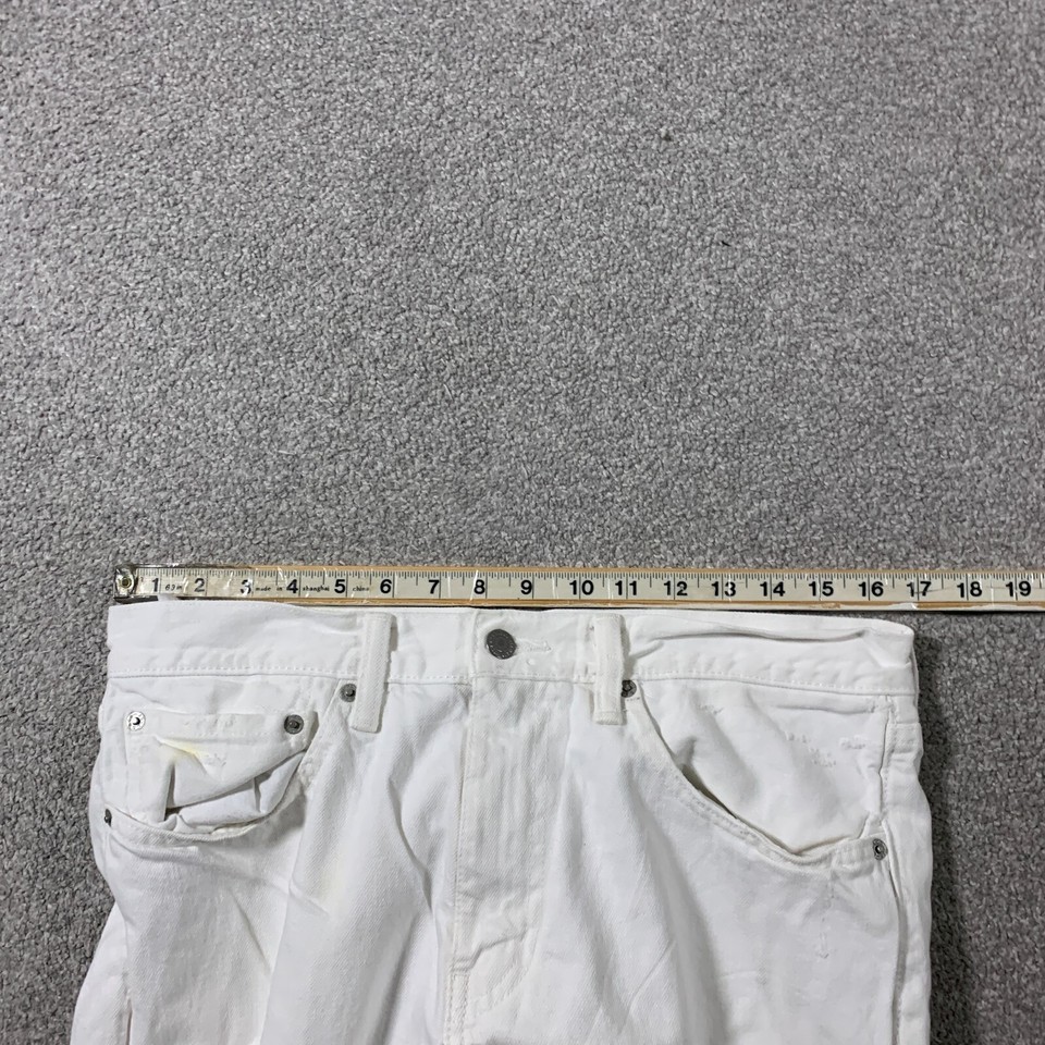 LEVI'S 511 Jeans Mens (34 Inch Waist) (30 Inch Leg) Slim Fit White eBay