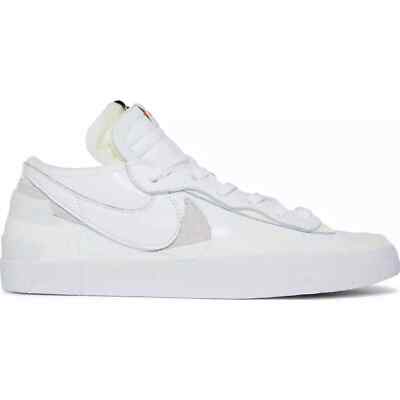 NIKE Sacai x Blazer Low 'White Patent' DM6443-100 *ALL SIZES*