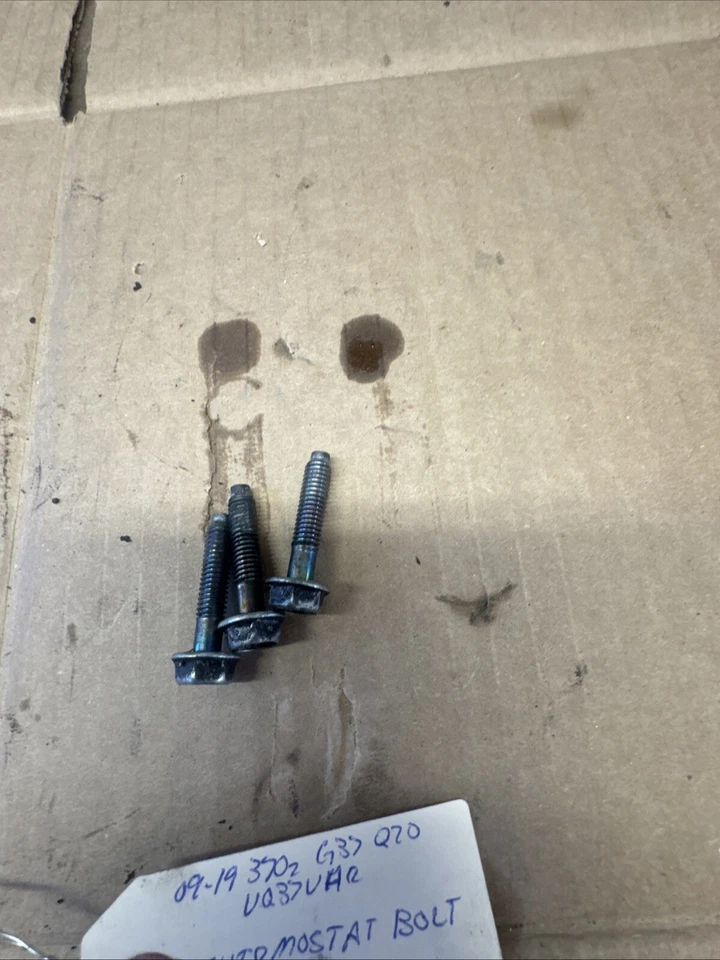 09-19 Nissan 370z Infiniti G37 Q70 Termostato Carcasa Pernos Juego de 3 11916-31U0B Foto 2 de 4