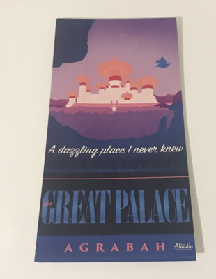 Aladdin, Agrabah Flyer: The Great Palace 8  X 4  (20.32 x 10.16cm) FREE SHIPPING