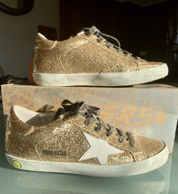 golden goose sneakers gold glitter