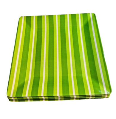 THE CELLAR MELAMINE SQUARE PLATES STRIPES OUTDOOR ENTERTAINING MACYS SET OF 4