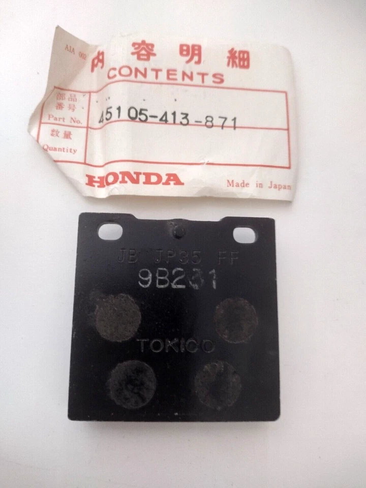 Pastilla de freno Honda 45105-413-871 CB400TII A CM400T A CM400A A (1979) NOS vintage Foto 2 de 2