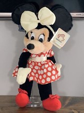 Vintage Applause Walt Disney Minnie Mouse Bow Tie 17" Character Plush 8539 STAND